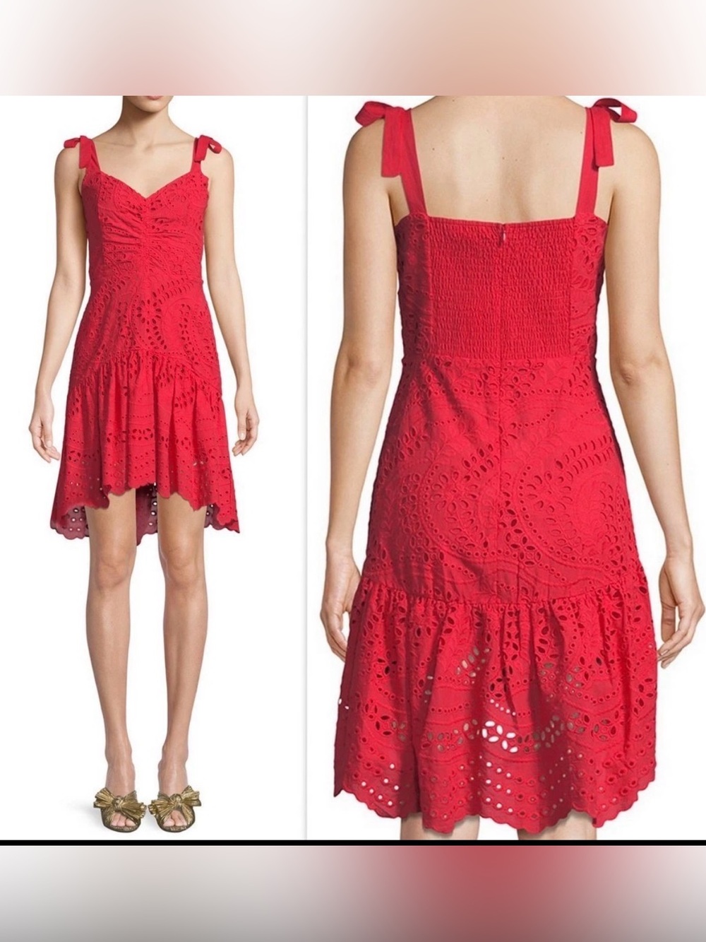 Parker eyelet bow strap dress